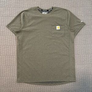 Carhartt Force T Shirt Men's Medium Green Relaxed Fit Short Sleeve‎ Workwear